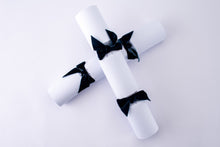 Load image into Gallery viewer, Bulk buy, Luxury, Christmas Snowfall, Ultra High Quality, Navy Blue Bow, Handmade Bon Bon - Box of 48 Units | Bonbon Crackers