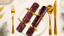 Load image into Gallery viewer, Red and Gold Mistletoe Mini Crackers | Bulk Pack of 50 units | 20cm/8 inches long