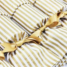 Load image into Gallery viewer, Gold Stripes Reusable Christmas Crackers Set of 6
