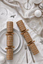 Load image into Gallery viewer, Holiday Cheer – Box of 8 Kraft Christmas Crackers, 12"/30cm
