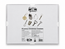 Load image into Gallery viewer, Holiday Cheer – Box of 8 Kraft Christmas Crackers, 12"/30cm
