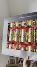 Load and play video in Gallery viewer, Luxury, Gold Toy Soldier, 13" Ultra High Quality, Handmade Bon Bon - Box of 8 | Bonbon Crackers
