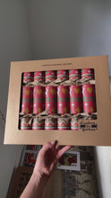 Load and play video in Gallery viewer, Bulk buy, Eco-Friendly, Knitted Reindeer &amp; Tree 12", Box of 48 units | Bonbon Crackers

