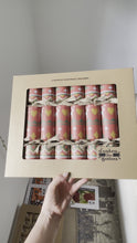 Load and play video in Gallery viewer, Eco-Friendly, Knitted Reindeer &amp; Tree 12", Box of 8 | Bonbon Crackers
