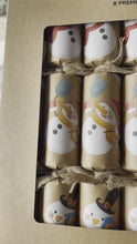 Load and play video in Gallery viewer, Novelty, "Penguin and Snowman" Eco 12" - Box of 8 | Bonbon Crackers
